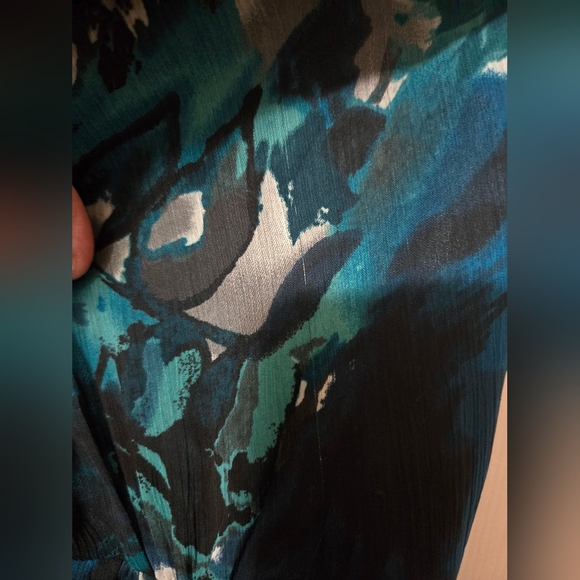 Ann Taylor Loft Blue & Teal Dress, Size 4 petite, EUC - Picture 13 of 16